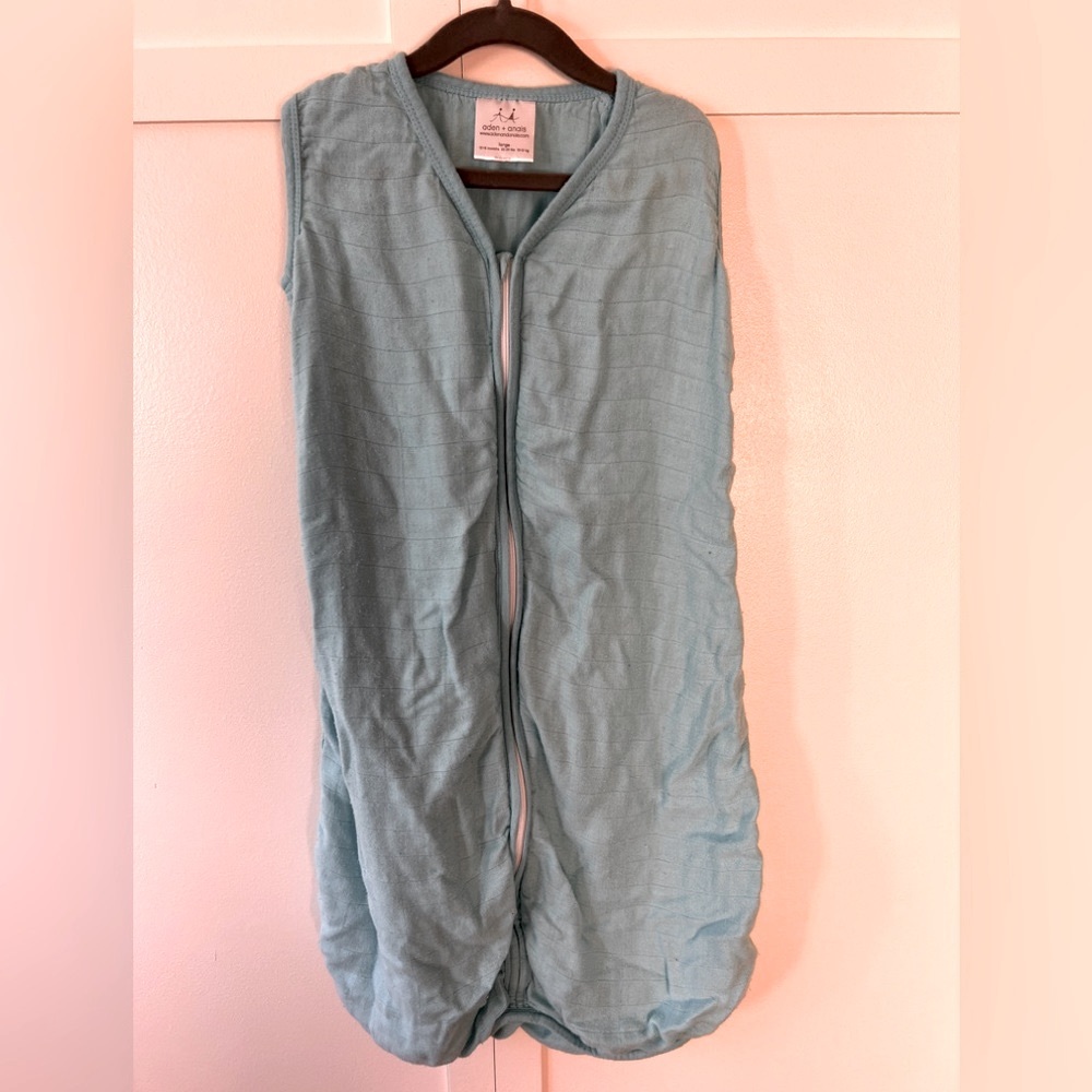 Aden + Anais Sleepsack Wearable Blanket Blue‎ Baby Infant Toddler Size Large